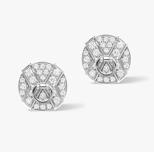 Gate Earrings Diamond-Paved