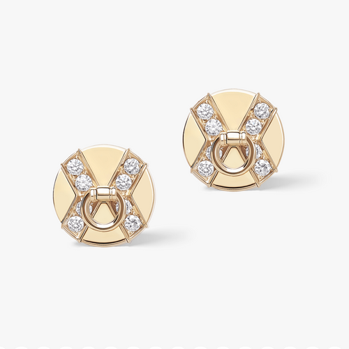 Gate Stud Earrings Diamonds